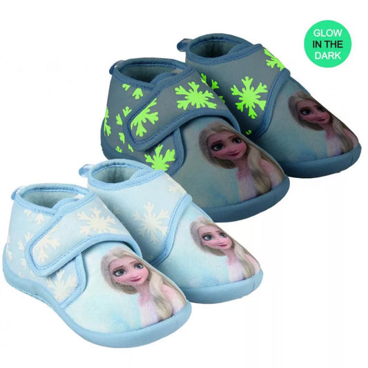 Chaussures d'intérieur phosphorescentes Reine des neiges