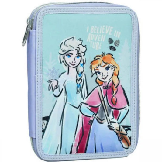 Trousse à crayons remplie Reine des neiges à 2 niveaux