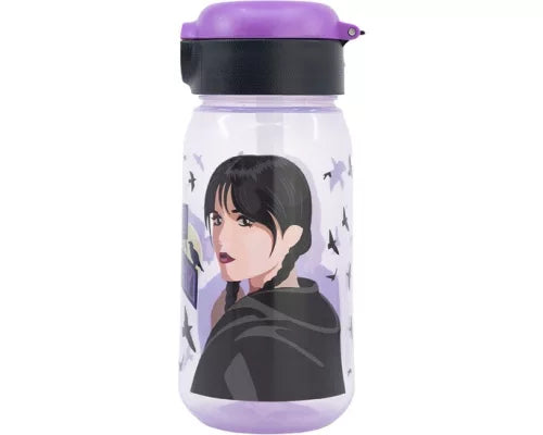Gourde en plastique avec paille Mercredi Addams 510ml