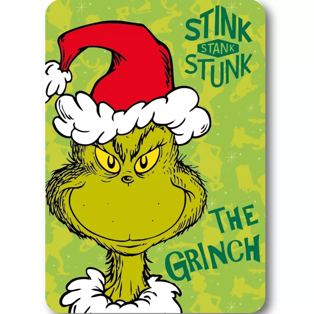 Couverture polaire de Noël Le Grinch 100x140cm