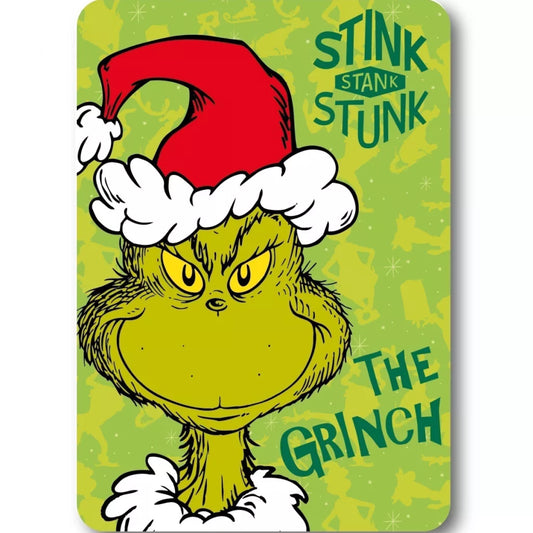 Couverture polaire de Noël Le Grinch 100x140cm