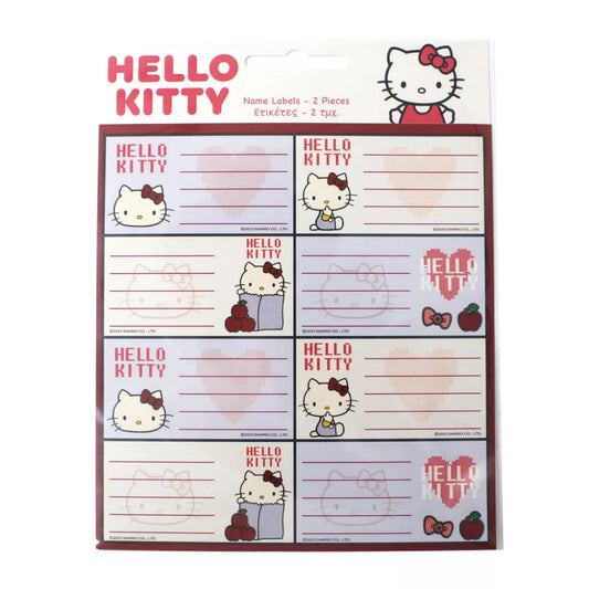 Lot de 16 étiquettes Hello Kitty