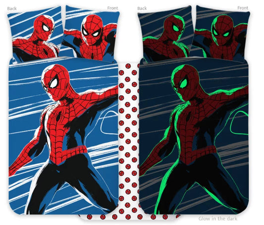 Parure de lit bébé phosphorescente Spiderman