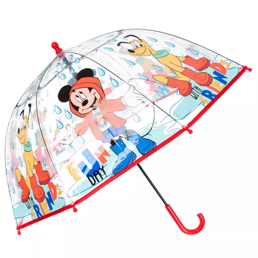 Parapluie transparent pour enfant Mickey Ø72 cm