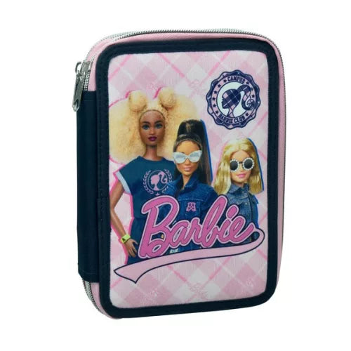 Trousse à crayons à 2 niveaux remplie Barbie
