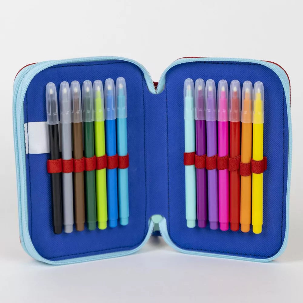 Trousse à crayons remplie Spidey 2 niveaux