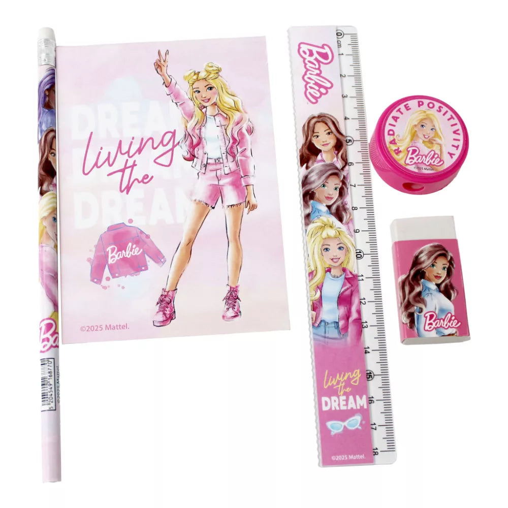 Ensemble de papeterie Barbie 5 pièces