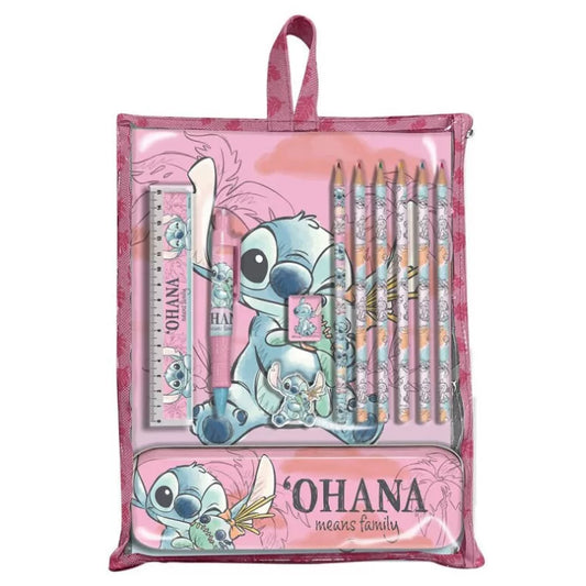 Ensemble de papeterie Stitch avec support