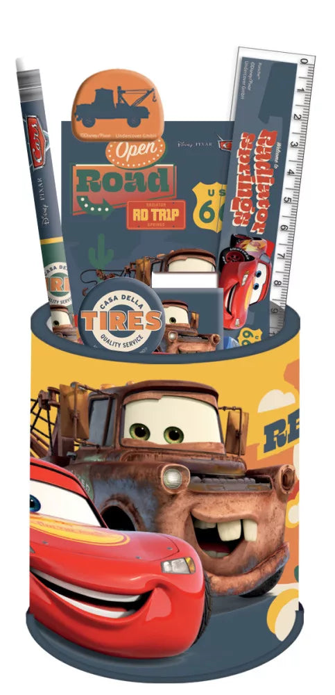 Ensemble de papeterie Cars 7 pièces