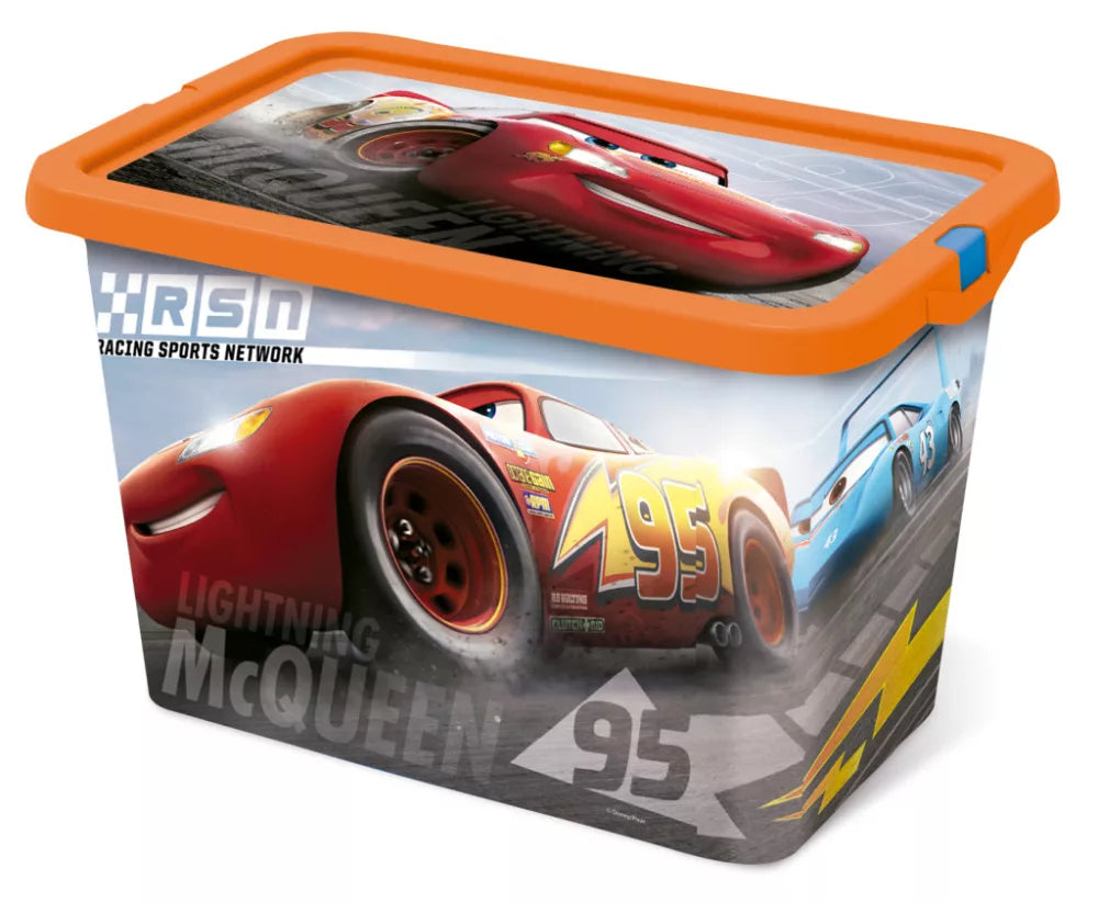 Boîte de rangement en plastique Disney Cars 7L