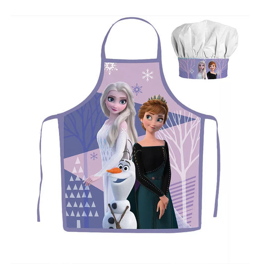 Tablier pour enfant avec toque Reine des neiges