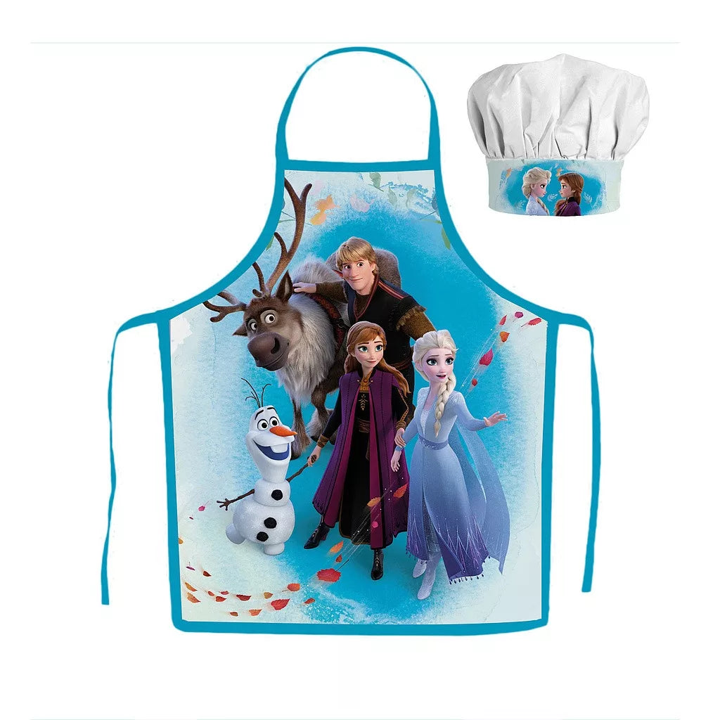 Tablier pour enfant avec toque Reine des neiges