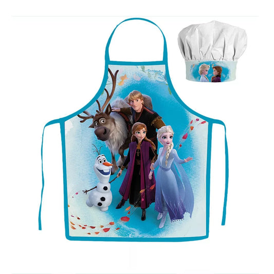 Tablier pour enfant avec toque Reine des neiges