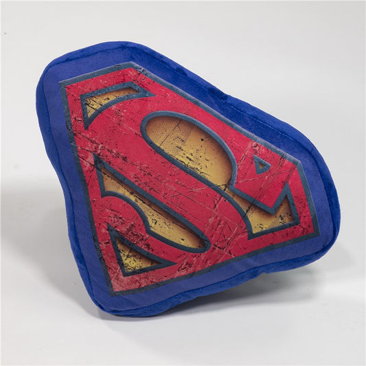 Coussin décoratif en velours en forme de signe Superman