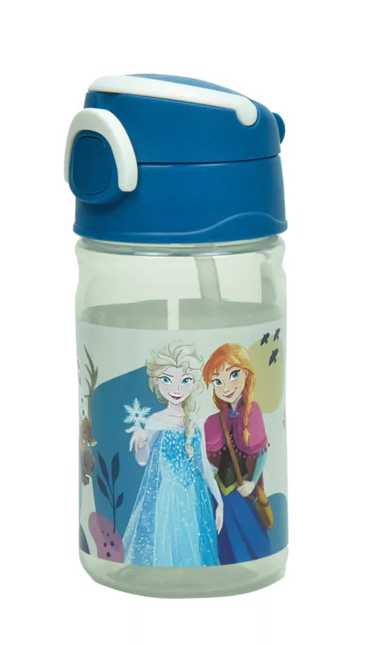 Gourde en plastique avec paille Reine des neige 350ml