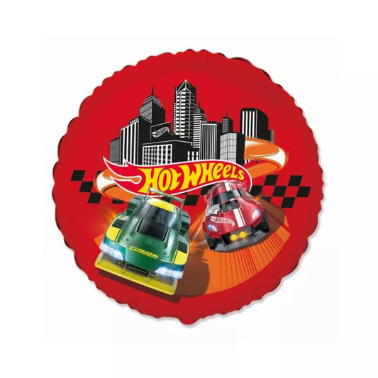 Ballon aluminium rouge Hot Wheels 46 cm