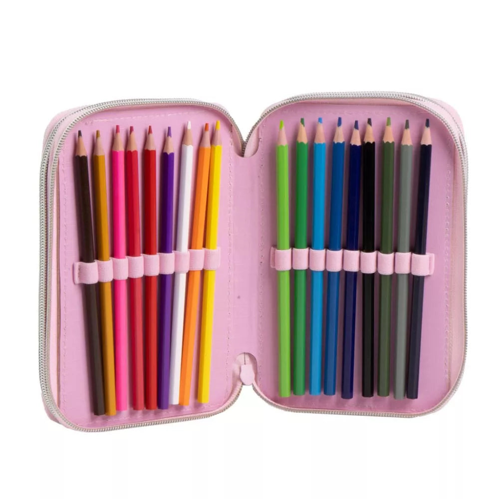 Trousse à crayons remplie Stitch 3 niveaux