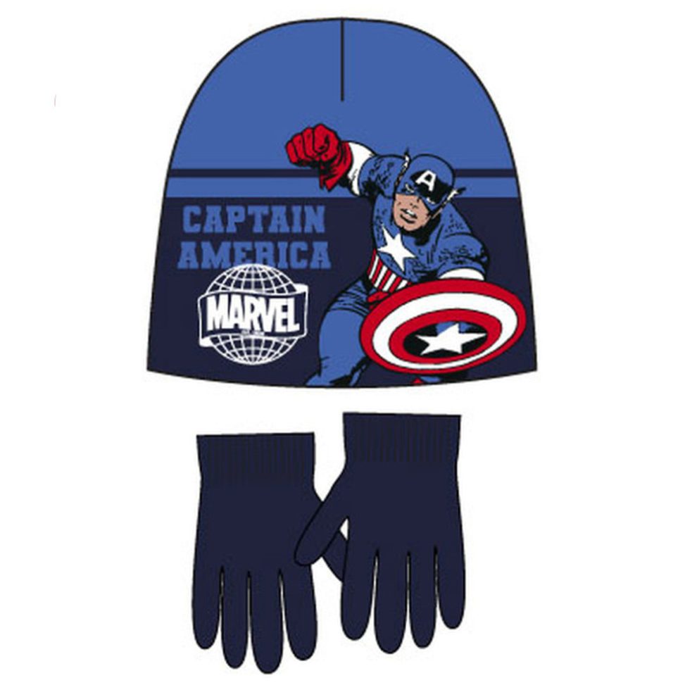 Ensemble bonnet + gants enfant Avengers Captain America 52 cm