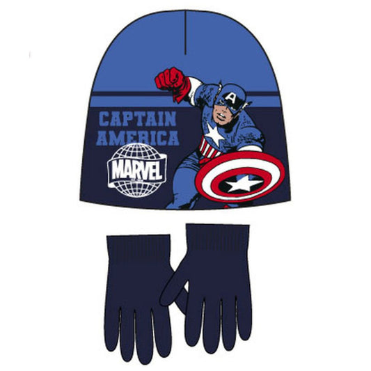 Ensemble bonnet + gants enfant Avengers Captain America 52 cm