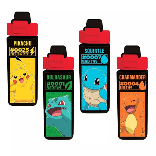 Bouteille carrée en plastique Pokémon 500 ml
