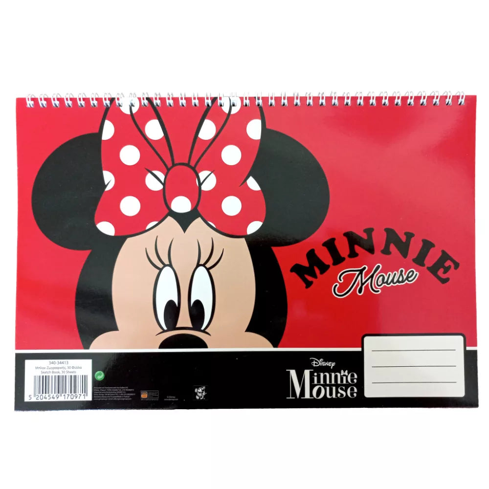 Carnet de croquis à spirale A/4 Minnie