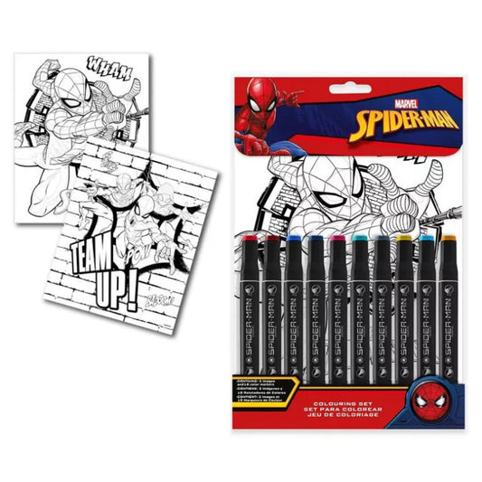 Livre de coloriage + 10 marqueurs Spiderman