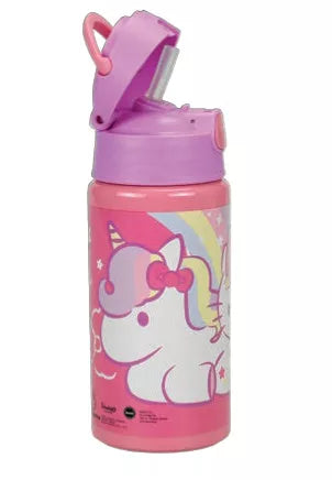 Bouteille en aluminium Hello Kitty Licorne avec paille 500 ml