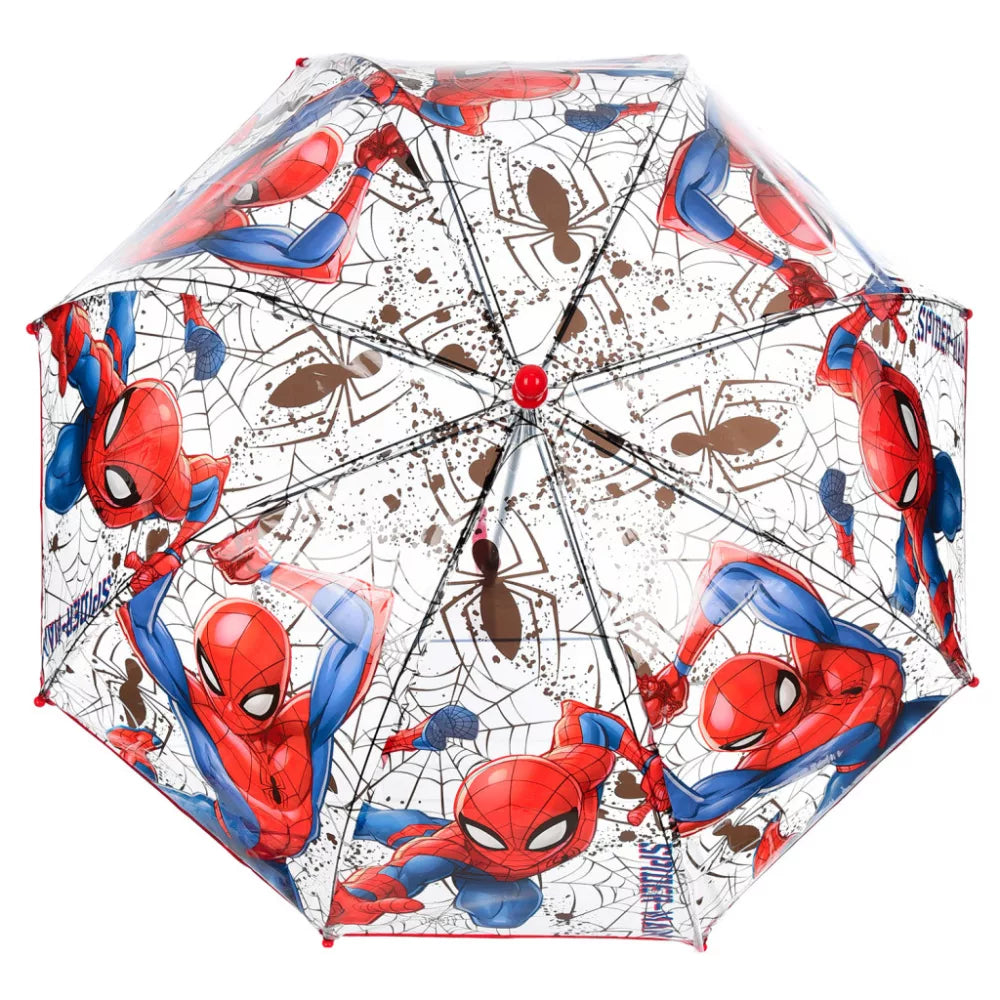Parapluie transparent pour enfant Spiderman  ⌀72 cm