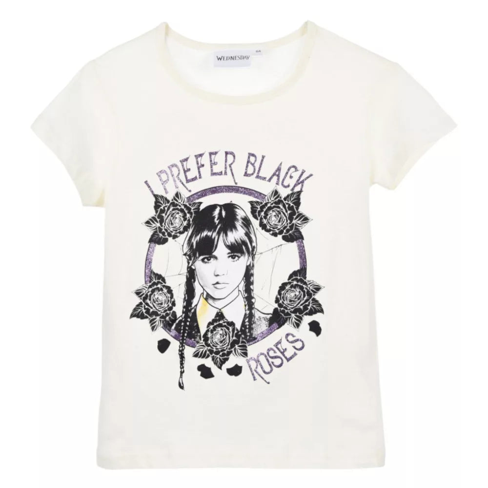 Haut manches courtes enfant Mercredi Blanc 8 ans / 128 cm