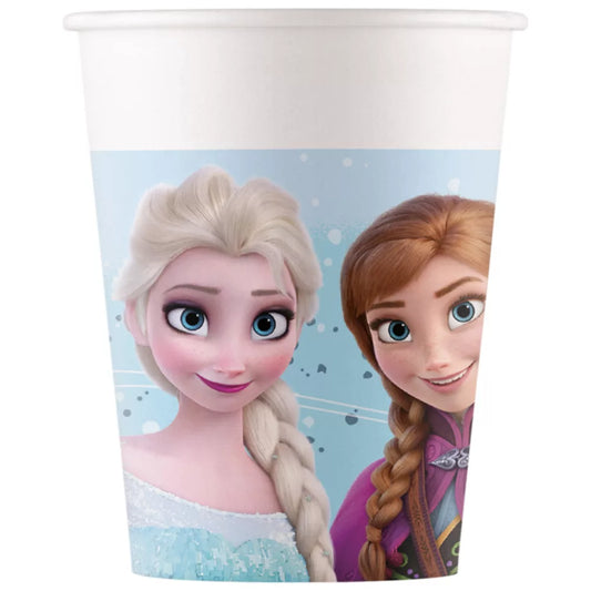 Lot de 8 gobelets en carton Reine des neiges de 200ml
