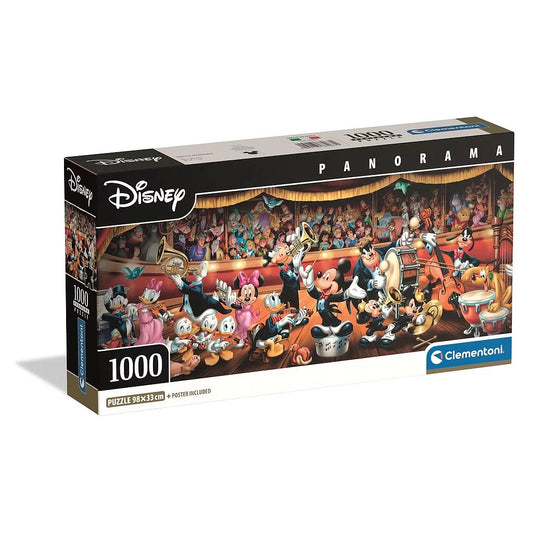 Puzzle compact panoramique Disney 1000 pièces + poster inclus par Clementoni