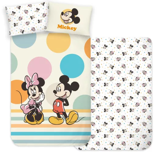Parure de lit bébé Mickey et Minnie