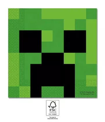 Serviettes en papier Minecraft 20 pièces