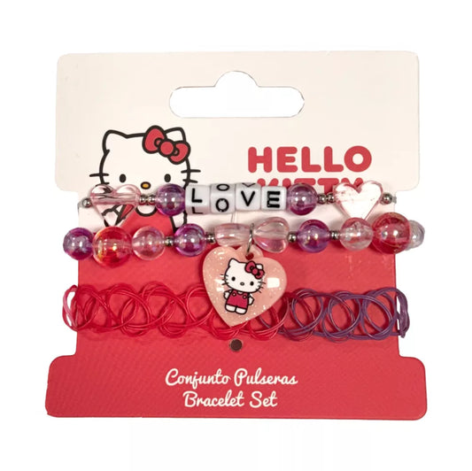 Ensemble de 3 bracelets Hello Kitty Sweet