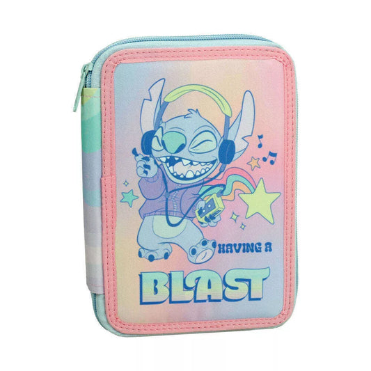 Trousse à crayons remplie Stitch 2 niveaux