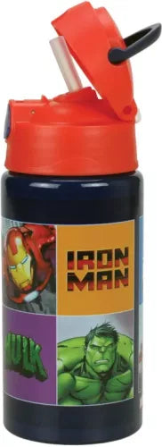 Bouteille en aluminium Avengers avec paille 500 ml