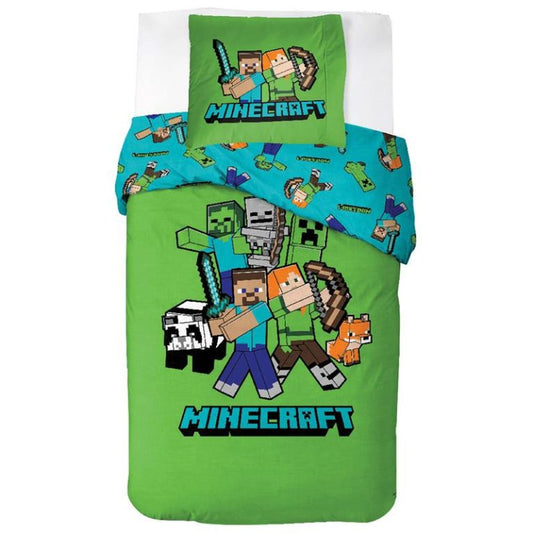 Parure de lit 1 personne Minecraft