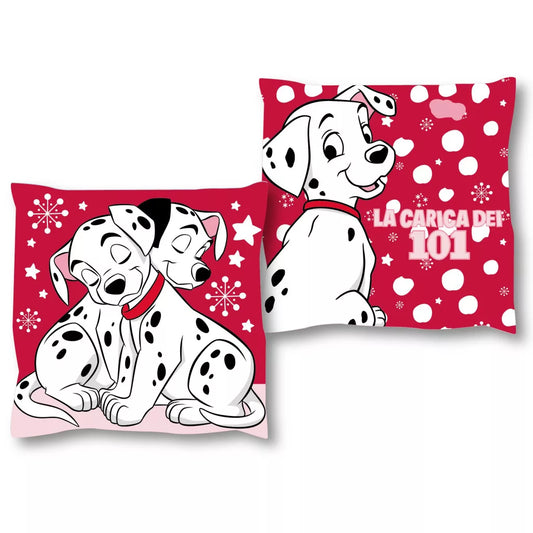 Coussin décoratif 101 Dalmatiens  38x38 cm en velours