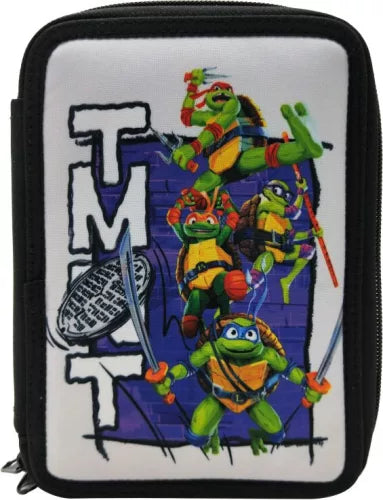 Trousse à crayons remplie Tortues Ninja 2 niveaux