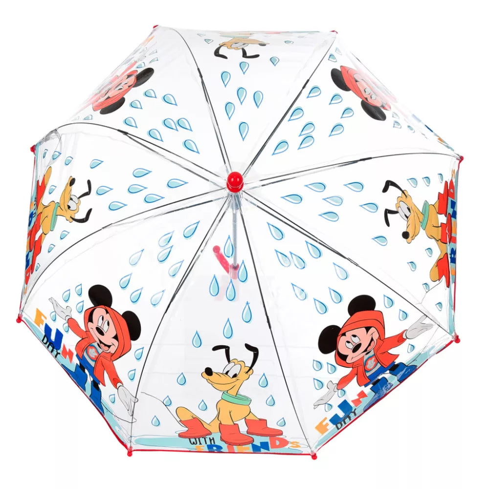 Parapluie transparent pour enfant Mickey Ø72 cm