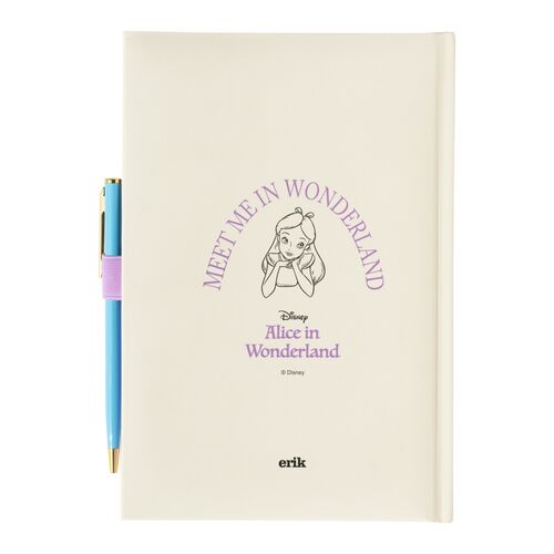 Carnet A5 Premium + stylo Alice au pays des merveilles Disney