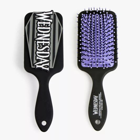 Brosse à cheveux 3D noire Wednesday 23,5 cm