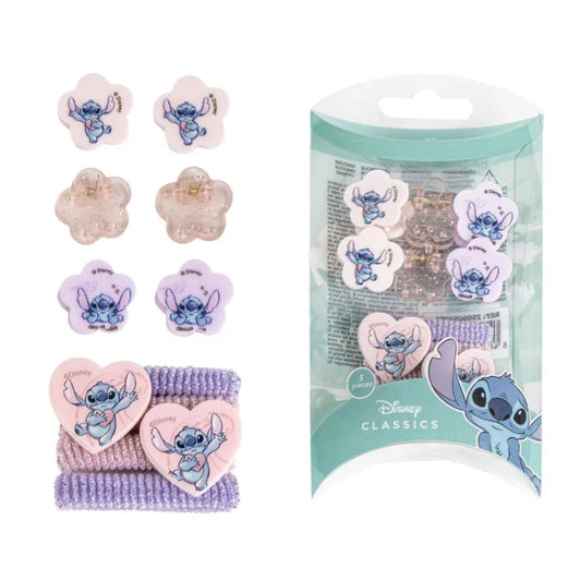Ensemble d'épingles à cheveux et d'élastiques à cheveux Stitch