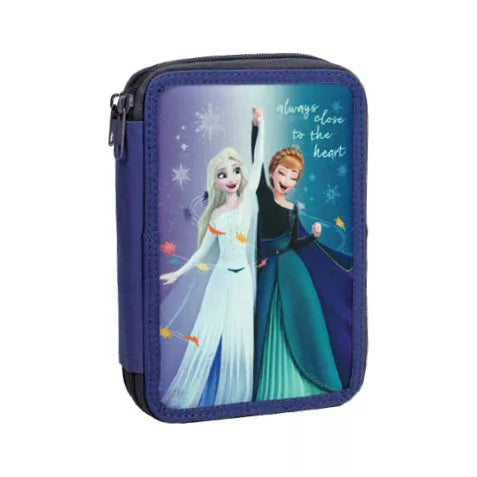 Trousse à crayons remplie Reine des neiges 2 niveaux