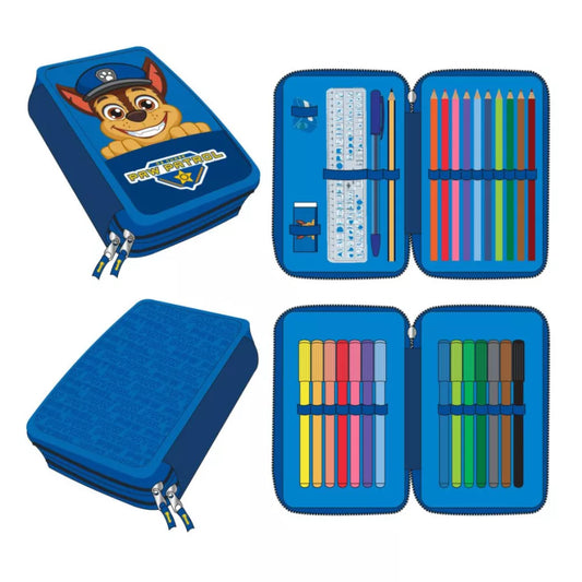Trousse à crayons remplie Pat Patrouille 2 niveaux