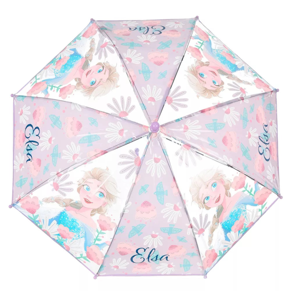 Parapluie transparent pour enfant Reine des neiges Ø72 cm