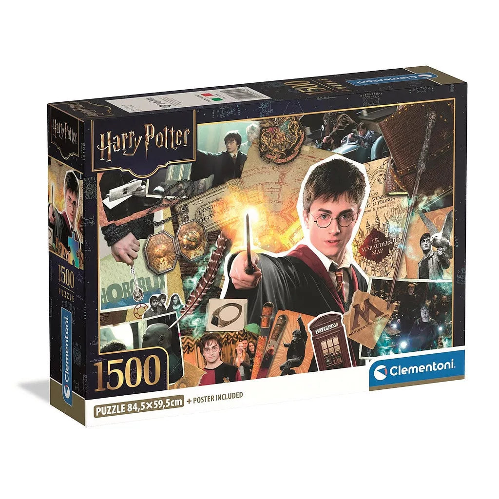 Puzzle compact Harry Potter 1500 pièces + poster inclus Clementoni