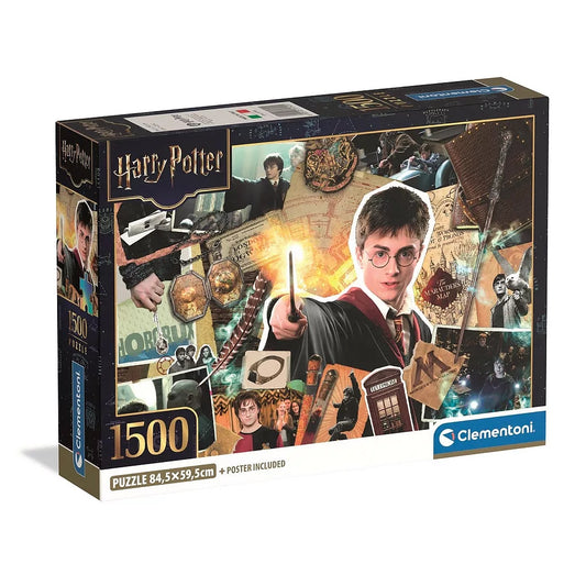 Puzzle compact Harry Potter 1500 pièces + poster inclus Clementoni