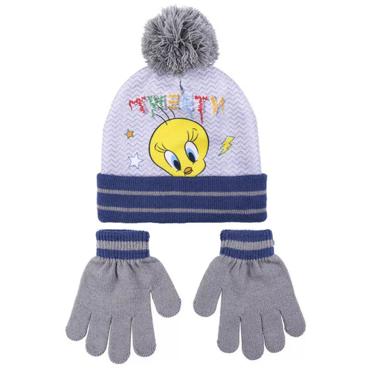 Ensemble bonnet et gants pour enfants Looney Tunes