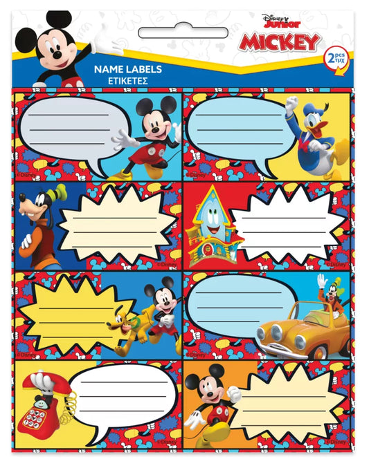 Lot de 16 étiquettes Mickey